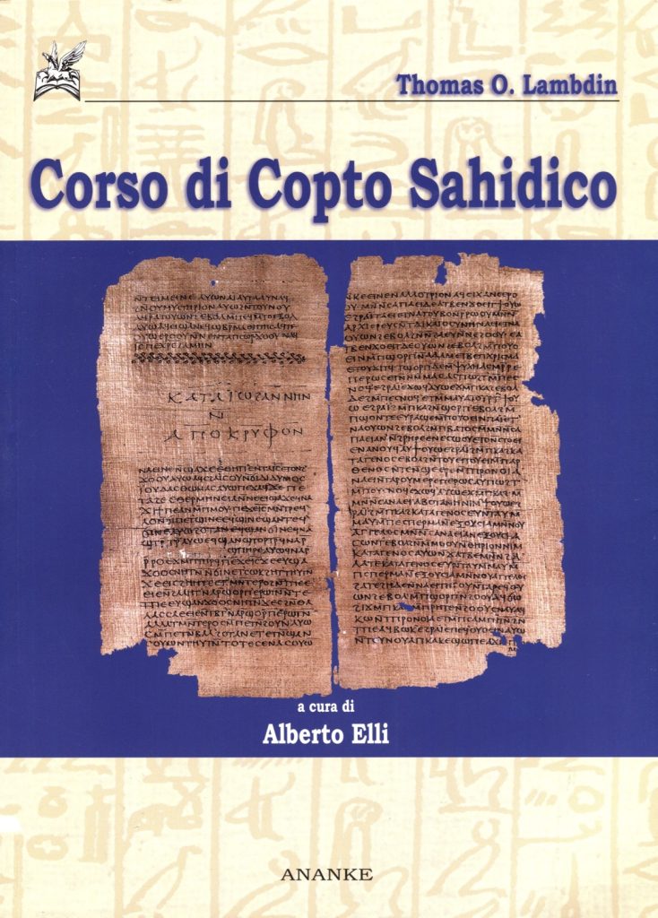 “Corso di copto sahidico” di Thomas O. Lambdin